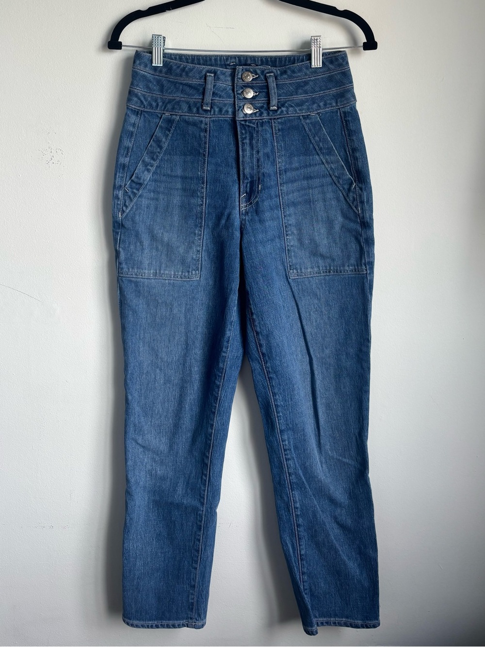 Veronica Beard Logan Slim Straight Extra High Rise Jeans
